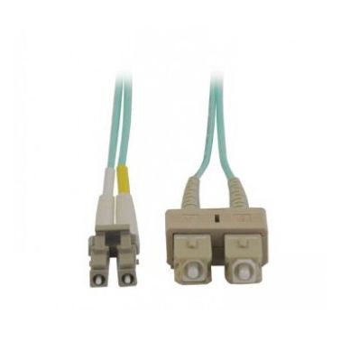 Tripp Lite 10Gb Duplex Multimode 50/125 OM3 LSZH Fiber Patch Cable (LC/SC) - Aqua, 2M