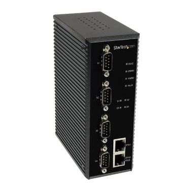 StarTech.com 4 Port Industrial RS-232 / 422 / 485 Serial to IP Ethernet Device Server - PoE-Powered 