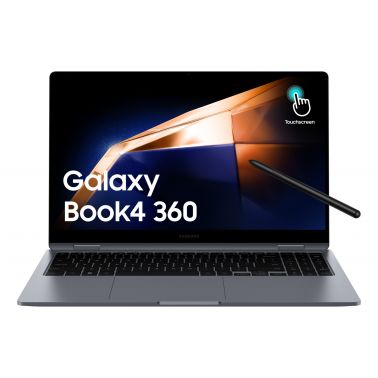 Samsung Galaxy Book4 360 NP754QGK-KG2UK laptop Intel Core 5 120U Hybrid (2-in-1) 39.6 cm (15.6") Touchscreen Full HD 16 GB LPDDR5x-SDRAM 256 GB SSD Wi-Fi 6E (802.11ax) Windows 11 Pro Grey