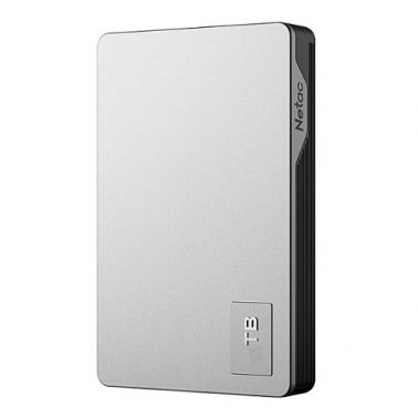 NETAC K338 2TB Portable External Hard Drive 2.5" USB 3.0 Aluminium Silver/Grey