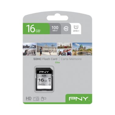 PNY Elite memory card 16 GB SDHC Class 10 UHS-I
