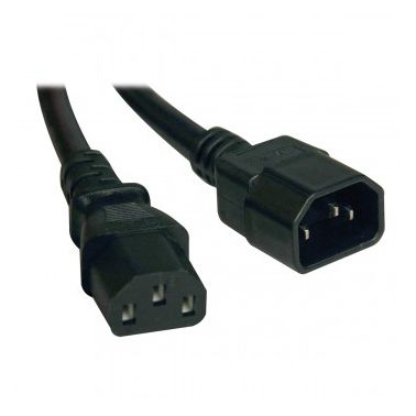 Tripp Lite Standard Computer Power Extension Cord Lead Cable, 10A, 18AWG (IEC-320-C14 to IEC-320-C13) 0.61 m (2-ft.)