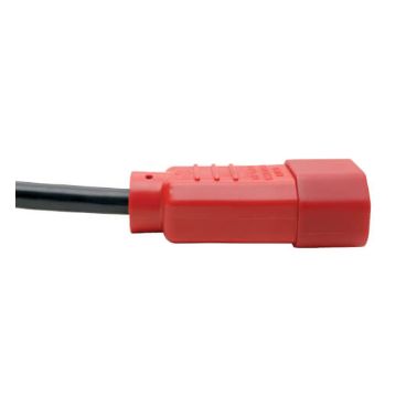 Tripp Lite Standard Computer Power Extension Cord Lead Cable, 10A, 18AWG (IEC-320-C14 to IEC-320-C13, Red Plugs), 1.22 m