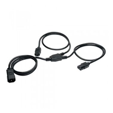 Tripp Lite Y Splitter Computer Power Extension Cord, 10A, 18AWG (IEC-320-C14 to 2x IEC-320-C13)