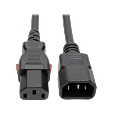 Tripp Lite C14 Male to C13 Female Power Cable, C13 to C14 PDU-Style, Locking C13 Connector, 10A, 18 AWG, 1.22 m