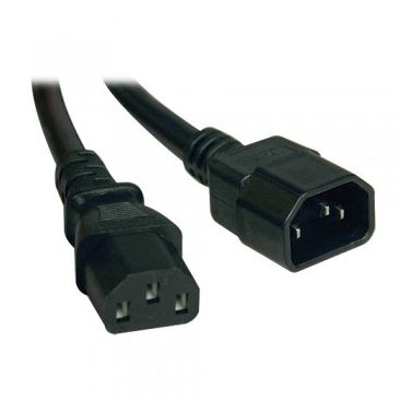 Tripp Lite Heavy-Duty Power Extension Cord Lead Cable, 15A, 14AWG (IEC-320-C14 to IEC-320-C13), 0.91 m (3-ft.)