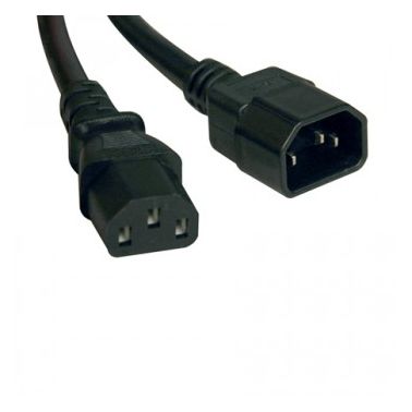 Tripp Lite Heavy-Duty Power Extension Cord Lead Cable, 15A, 14AWG (IEC-320-C14 to IEC-320-C13), 3.05 m (10-ft.)