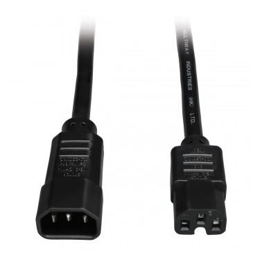 Tripp Lite Heavy-Duty Computer Power Cord Lead Cable, 15A, 14AWG (IEC-320-C14 to IEC-320-C15), 0.91 m