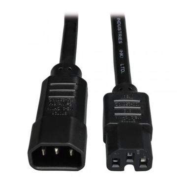 Tripp Lite Heavy-Duty Computer Power Cord Lead Cable, 15A, 14AWG (IEC-320-C14 to IEC-320-C15), 3.05 m (10-ft.)