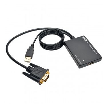 Tripp Lite VGA to HDMI Converter / Adapter with USB Audio and Power, 1080p