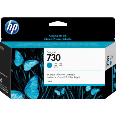 HP P2V62A/730 Ink cartridge cyan 130ml for HP DesignJet T 1600/1700/940