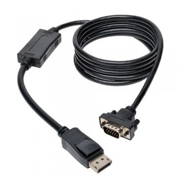 Tripp Lite DisplayPort 1.2 to VGA Active Adapter Cable, DP with Latches to HD15 (M/M), 1920 x 1200 / 1080p, 3.05 m (10-ft.)