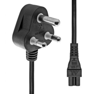 ProXtend Angled Type D (India) to C5 Power Cord Black 2m