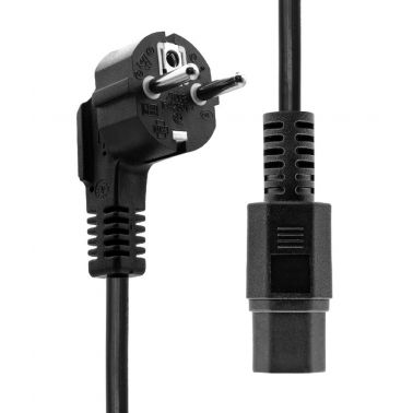 ProXtend Angled Type F (Schuko) to C15 Power Cord Black 3m