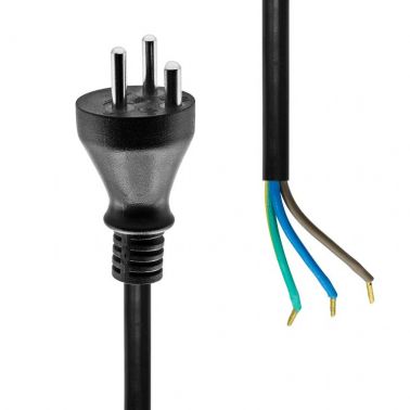 ProXtend Type K (Denmark) to Open End Montage Power Cord Black 2m