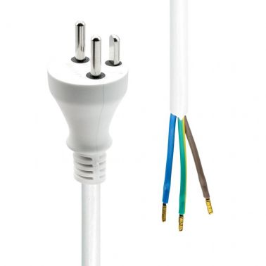 ProXtend Type K (Denmark) to Open End Montage Power Cord White 3m