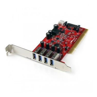 StarTech.com 4 Port PCI SuperSpeed USB 3.0 Adapter Card with SATA / SP4 Power