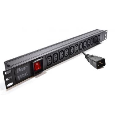 LMS 10 Way Horizontal 10A IEC Switched PDU / Power Bar > IEC Plug (Rackmount)