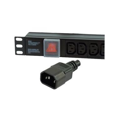 Dynamode PDU-12WS-H-IEC-IEC power distribution unit (PDU) 12 AC outlet(s) Black