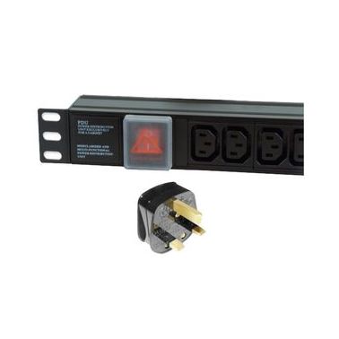 Dynamode PDU-6WS-H-IEC-UK power distribution unit (PDU) 6 AC outlet(s) 1U Black