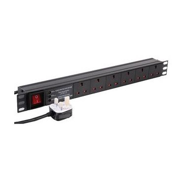 Dynamode PDU-6WS-H-SP-1U-3M power distribution unit (PDU) 6 AC outlet(s) Black