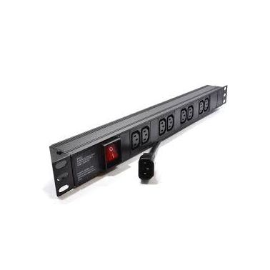 LMS 1U 8 Way Horizontal IEC C13 10A Switched PDU > IEC C14 Plug (Rackmount)