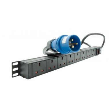 LMS 1u 8 way vertical 13A switched PDU > 32AMP Commando Plug