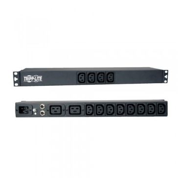 Tripp Lite 1.6/3.8kW Single-Phase 100��240V Basic PDU, 14 Outlets (12 C13 & 2 C19), C20 16A Input, 1U Rack-Mount