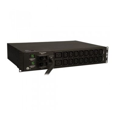 Tripp Lite 7.4kW Single-Phase Metered PDU, 230V Outlets (2-C19, 16-C13), IEC-309 230V 32A Blue, 3.66 m Cord, 2U Rack-Mount