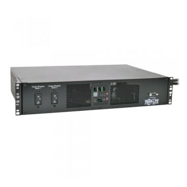 Tripp Lite Compliant 7.4kW Single-Phase ATS/Metered PDU, 230V Outlets (16 C13 & 2 C19), 2 IEC 309 32A Blue Cords, 2U Rack-Mount