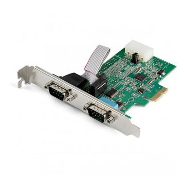 StarTech.com 2-Port PCI Express RS232 Serial Adapter Card - 16950 UART - 256-byte FIFO Cache - ASIX AX99100 - Full Profile Bracket - Replacement for PEX2S952 (PEX2S953)