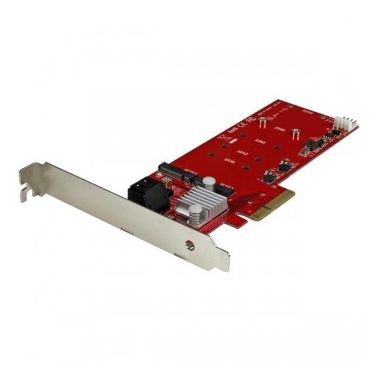 StarTech.com 2x M.2 NGFF SSD RAID Controller Card plus 2x SATA III Ports - PCIe