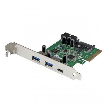 StarTech.com 5-Port USB 3.1 PCIe Card - 1x USB-C (10Gbps), 2x USB-A (5Gbps) + 1x 2-Port IDC (5Gbps)