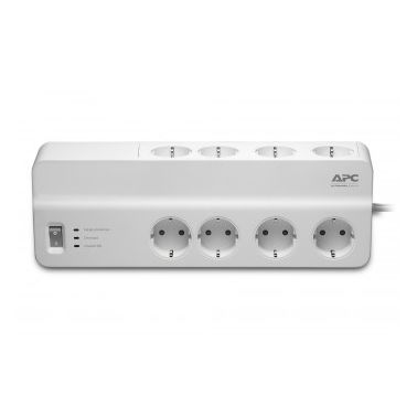 APC SurgeArrest Essential surge protector 8 AC outlet(s) 230 V 2 m White