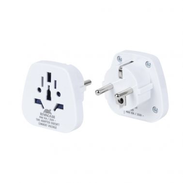 Rivacase PS4100 W00 power plug adapter Type C (Europlug) Type G (UK) White