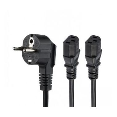 StarTech.com C13 Power Cord - Schuko CEE7 to 2x C13 - 2 m