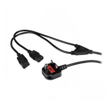 StarTech.com PXT101YUK power cable Black BS 1363 2 x C13 coupler