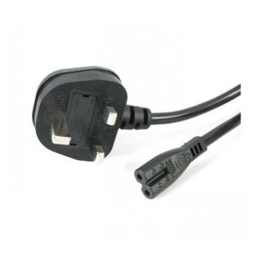 StarTech.com 1m Laptop Power Cord 2 Slot for UK - BS-1363 to C7 Power Cable Lead