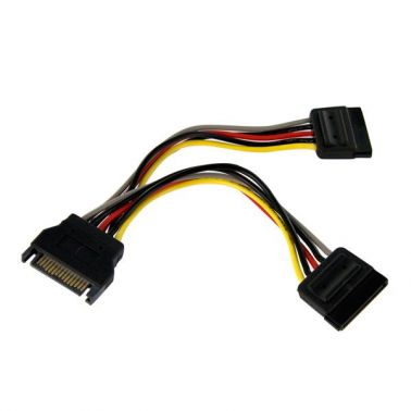 StarTech.com 6in SATA Power Y Splitter Cable Adapter - M/F