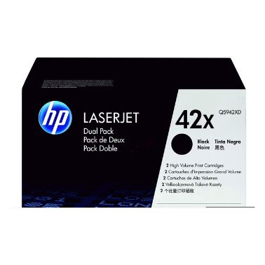 HP Q5942XD/42XD Toner cartridge black high-capacity twin pack, 2x20K pages ISO/IEC 19752 Pack=2 for 