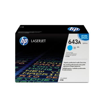 HP Q5951A/643A Toner cartridge cyan, 10K pages/5% for HP Color LaserJet 4700