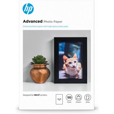 HP Advanced Photo Paper, Glossy, 250 g/m2, 10 x 15 cm (101 x 152 mm), 100 sheets