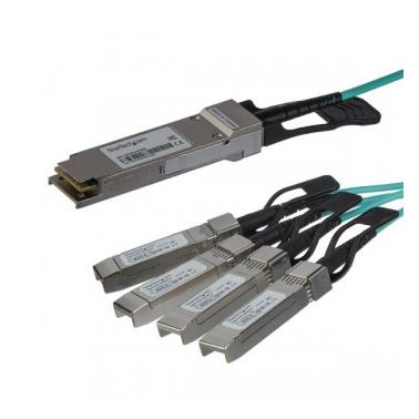 StarTech.com Cisco QSFP-4X10G-AOC10M Compatible QSFP+ Active Optical Breakout Cable - 15 m (49 ft)