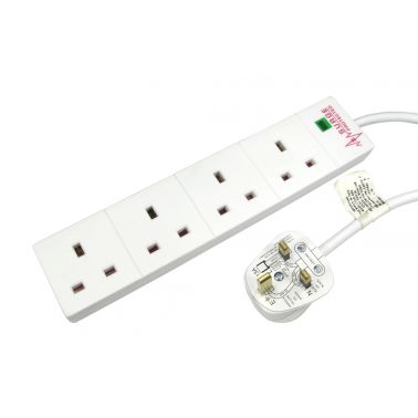 Microconnect RB-05M04SPD power extension 5 m 4 AC outlet(s) Indoor White