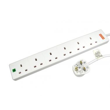 Microconnect RB-05M06SPD power extension 5 m 6 AC outlet(s) Indoor White