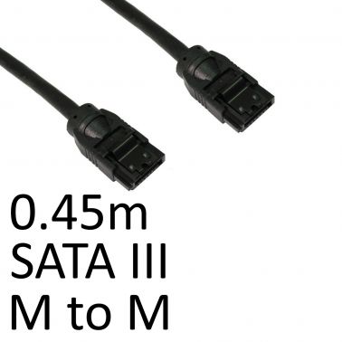 TARGET Locking SATA III (M) to Locking SATA III (M) 0.45m Black OEM Internal Data Cable