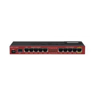 Mikrotik RB2011UIAS-IN network switch Gigabit Red Power over Ethernet (PoE)