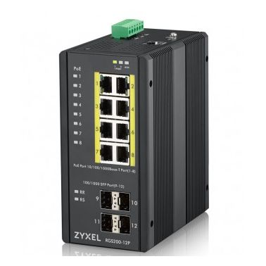 Zyxel RGS200-12P-ZZ0101F Managed L2 Gigabit Black Power over Ethernet (PoE)