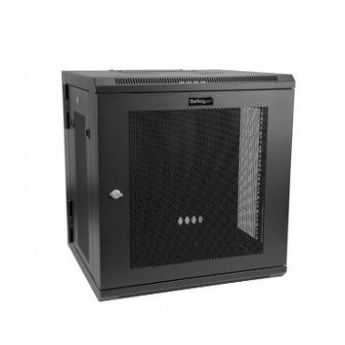 StarTech.com 12U 19" Wall Mount Network Cabinet - 16" Deep Hinged Locking IT Network Switch Depth Enclosure - Vented Computer Equipment Data Rack w/Shelf & Flexible Side Panels - Assembled