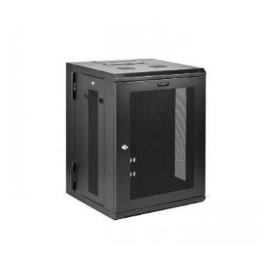 StarTech.com 15U 19" Wall Mount Network Cabinet - 16" Deep Hinged Locking IT Network Switch Depth Enclosure - Assembled Vented Computer Equipment Data Rack w/Shelf & Flexible Side Panels